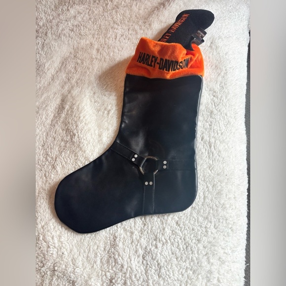 Harley-Davidson Other - Harley-Davidson Black and Orange holiday stocking with  Plush Bone